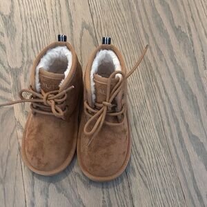 Nautica Tan Kids Boots with Cozy Lining